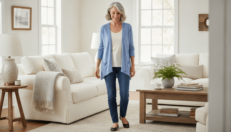 Layer with a Lightweight Cardigan