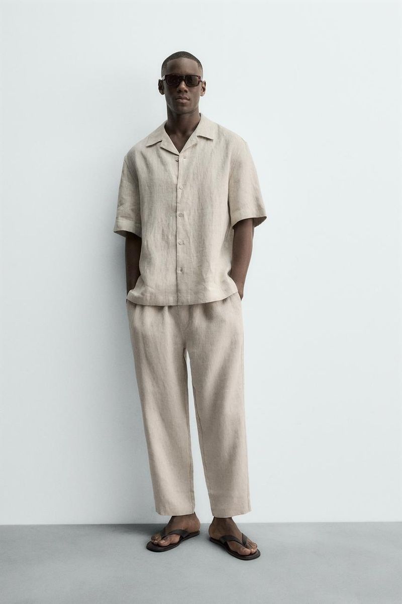 Linen Drawstring Pants