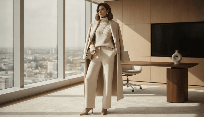 Matching Knit Set + Long Coat