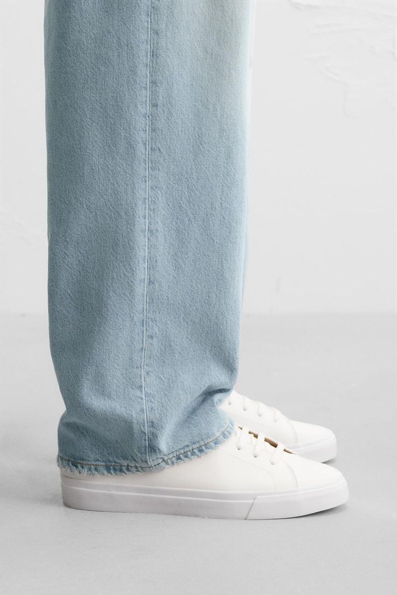 Minimal White Leather Sneakers