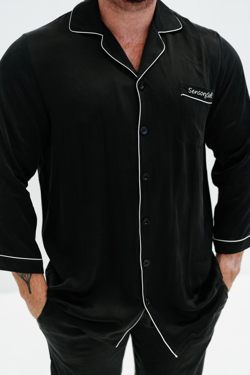 Monogrammed Silk Pajamas or Robe