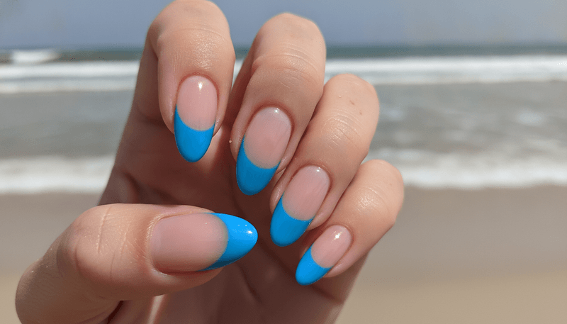 Ocean Blue French Tips