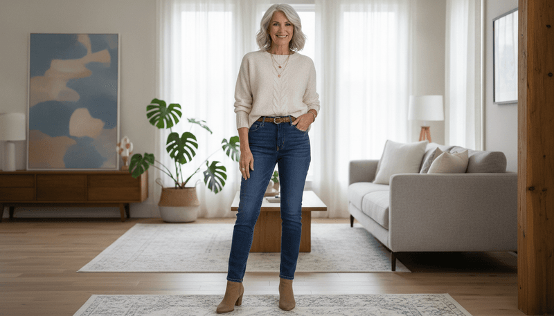 Opt for High-Rise Jeans for a Flattering Fit