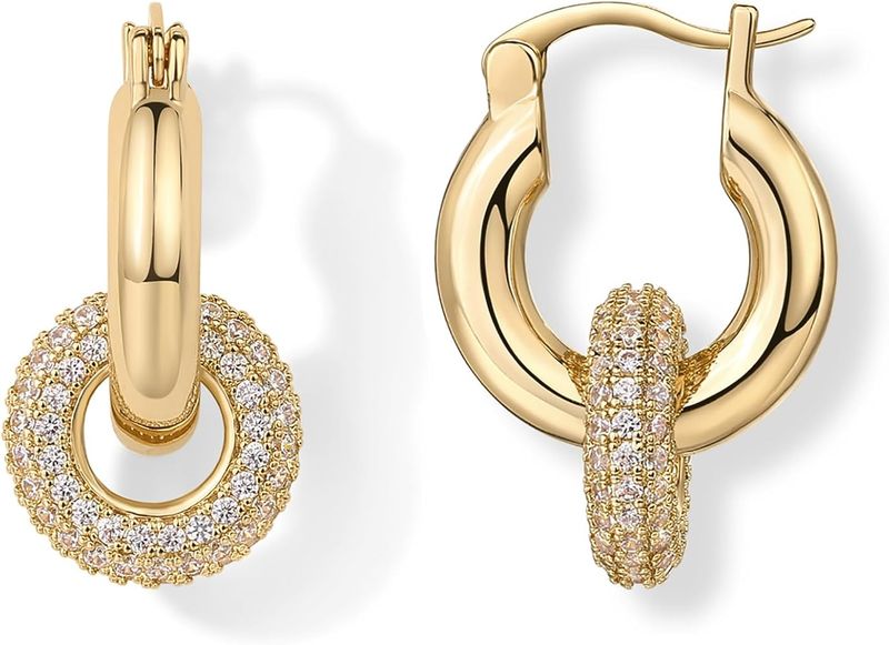 PAVOI 14K Gold-Plated Chunky Hoop Earrings