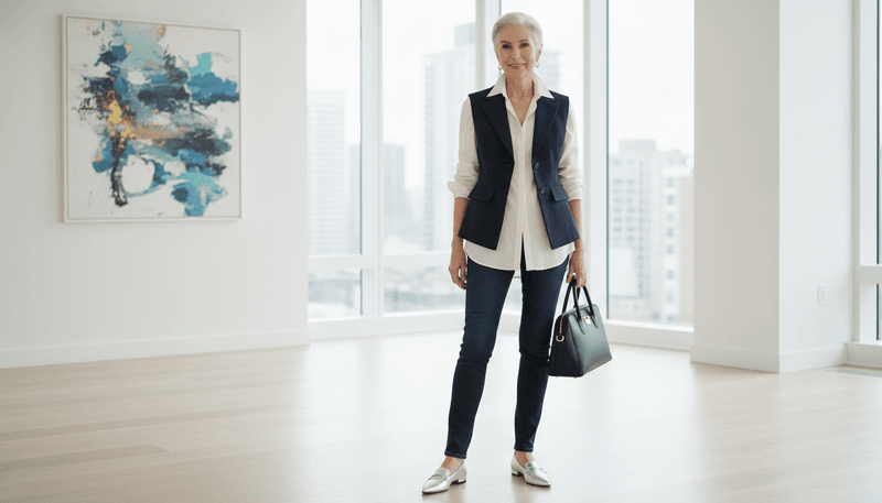 Pair Denim with Structured Tops
