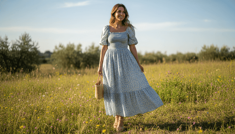 Paired With a Poplin Maxi Dress