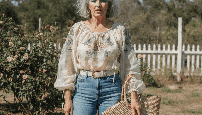 Sheer, Flowy Peasant Blouses