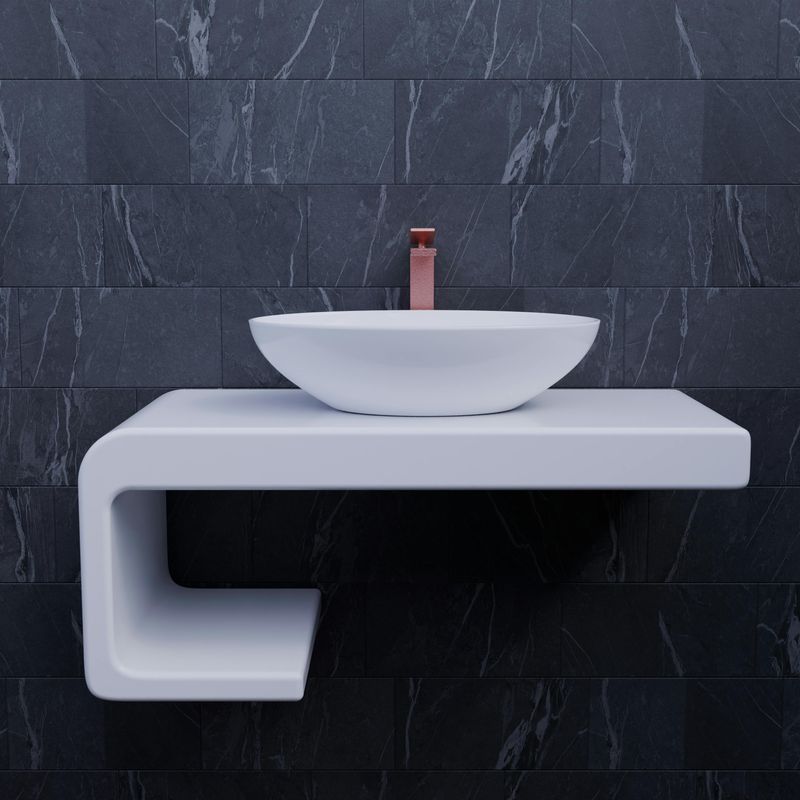 Statement Vessel Sinks with No Counter Space