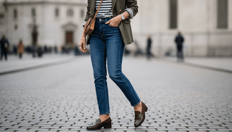 Style Jeans with Classic Loafers