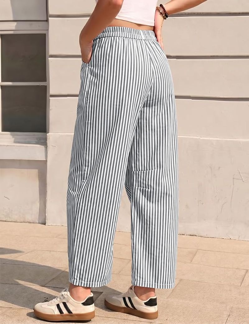Tarse Striped Gingham Pants