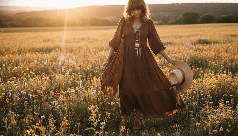 The Boho Brown Maxi + Suede Accessories