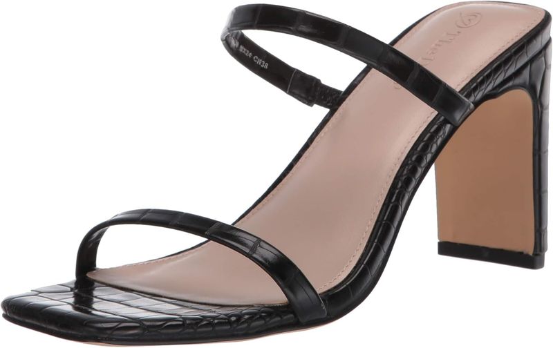 The Drop Women's Avery Square-Toe Heeled Sandals