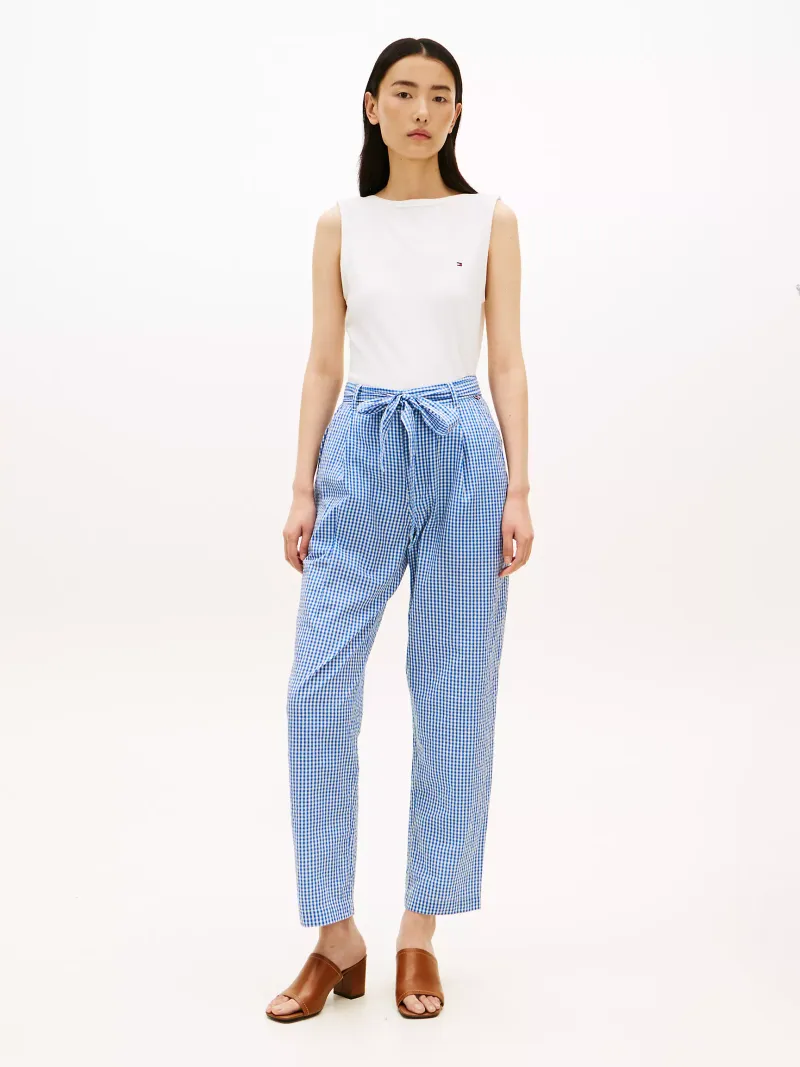 Tommy Hilfiger Gingham Belted Pants