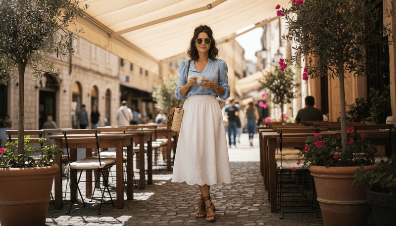 White Midi Skirts