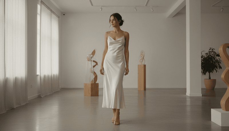 With a Minimalist Slip Dress