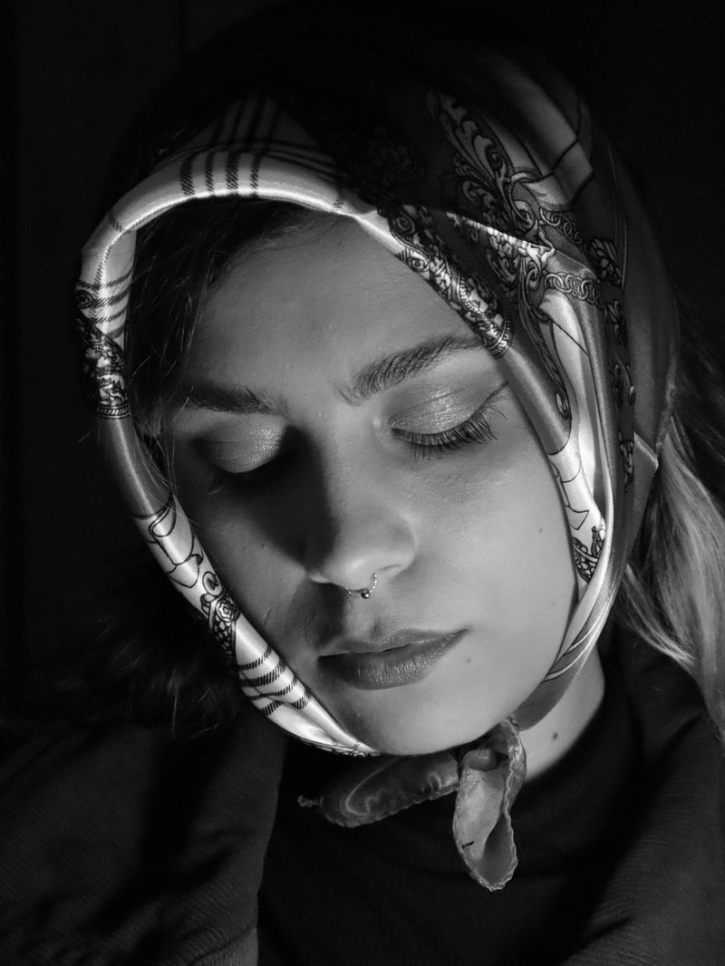 A Silk or Chiffon Head Scarf