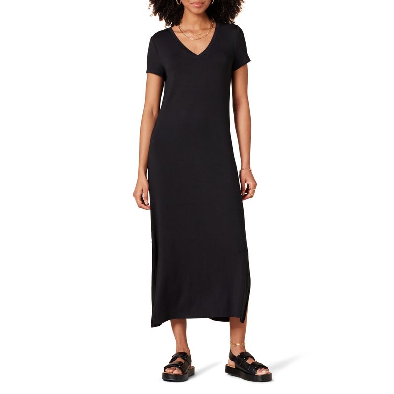 Amazon Essentials Jersey V-Neck Midi Dress