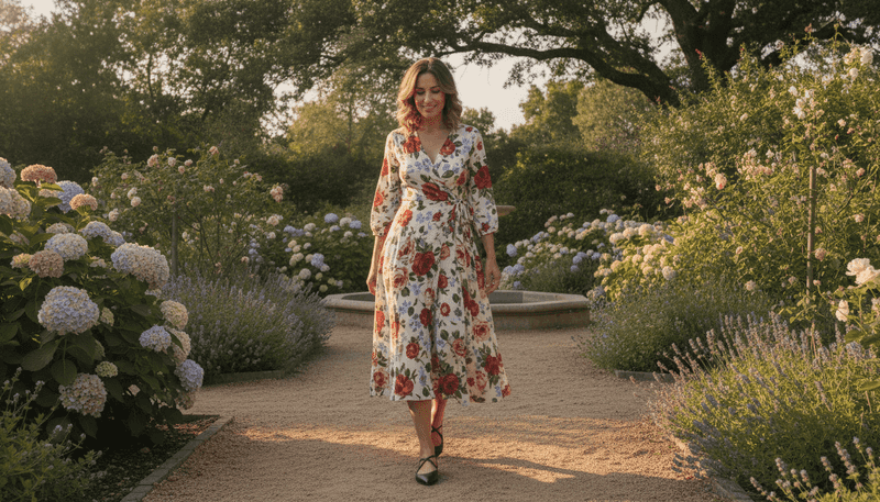 Ballet Flats With a Midi Dress