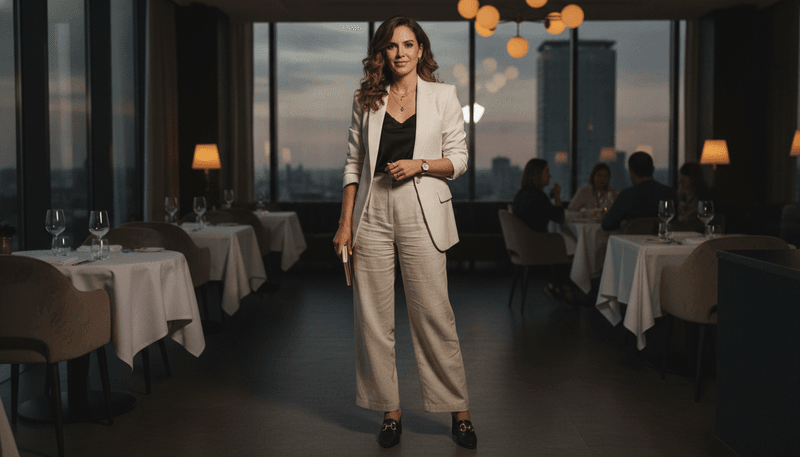 Blazer + Linen Pants