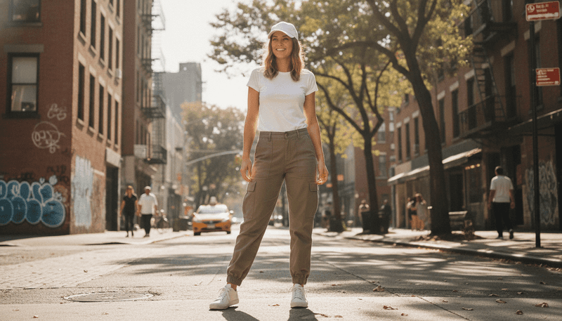 Cargo Pants + Fitted Tee