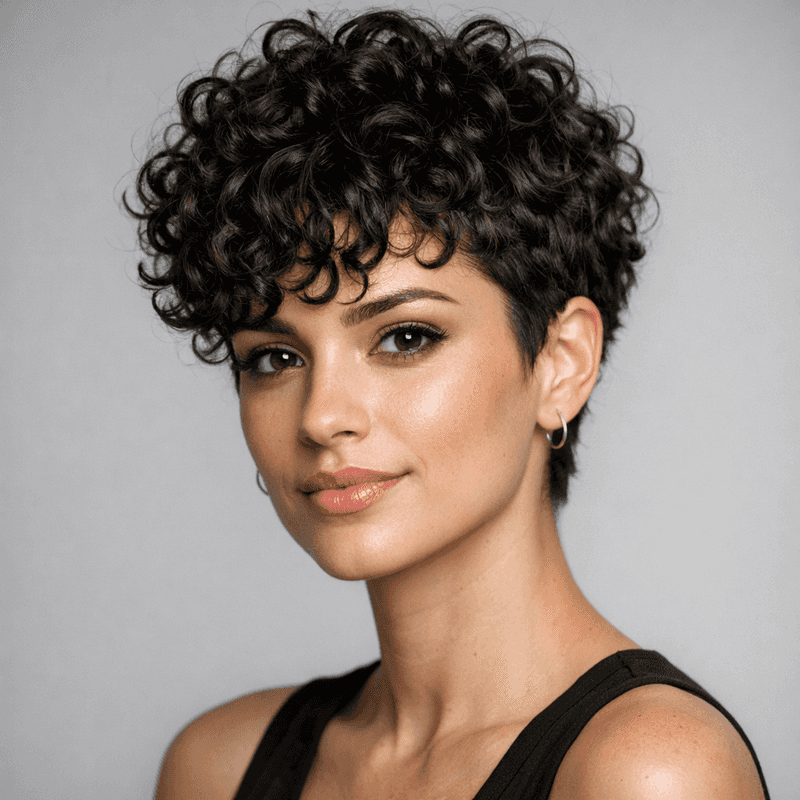 Curly Pixie Cut