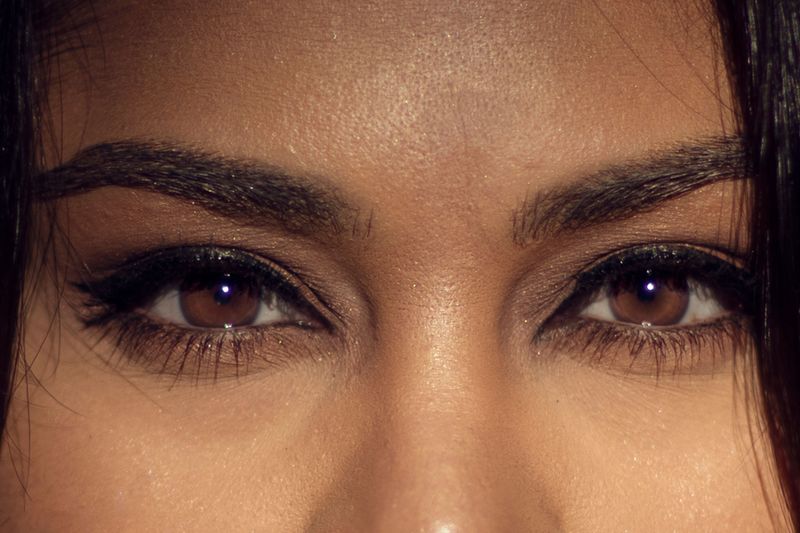 Excessively Drawn-On Eyebrows