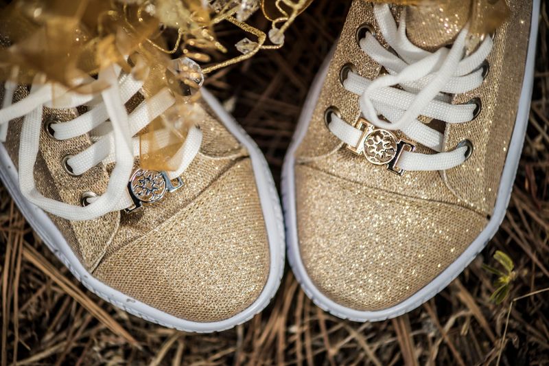 Glitter-Heavy and Metallic Statement Sneakers
