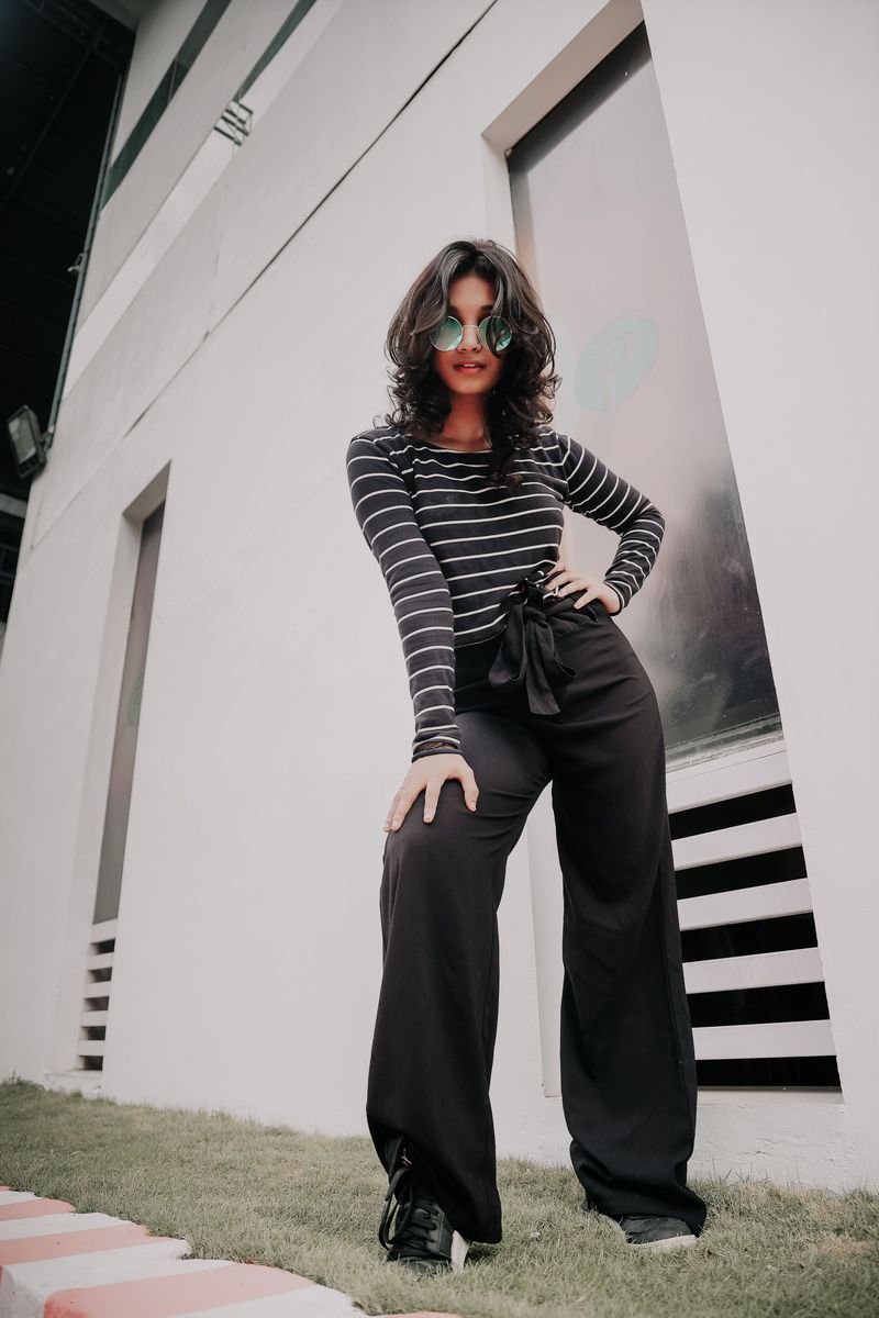 High-Waisted Wide-Leg Trousers