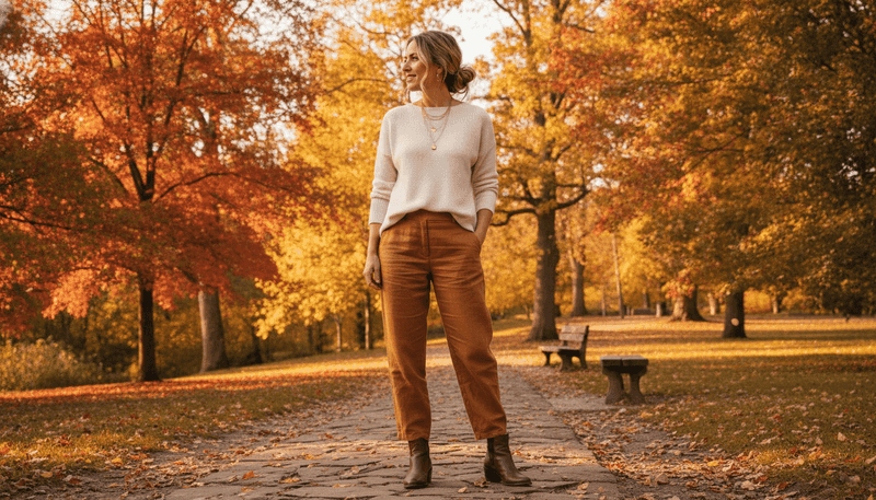 Knit Sweater + Linen Pants
