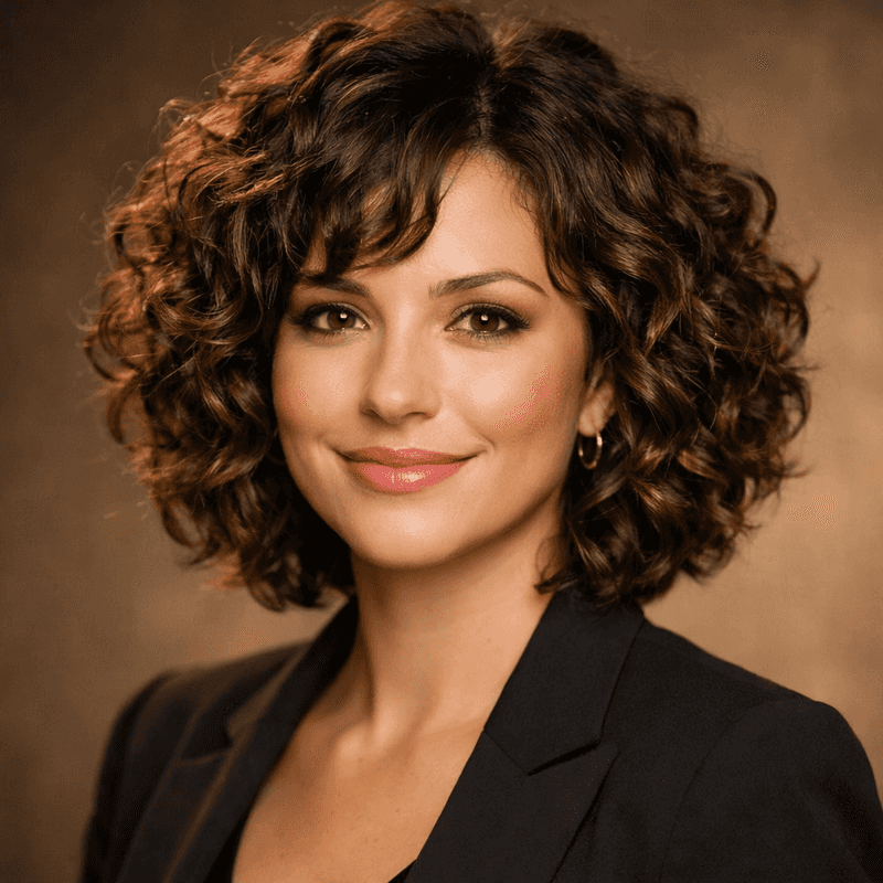Layered Curly Bob