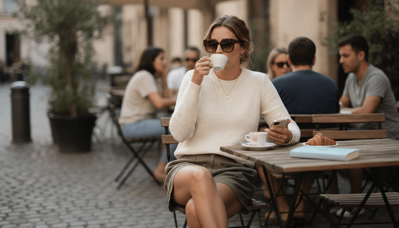 Lightweight Sweater + Linen Shorts
