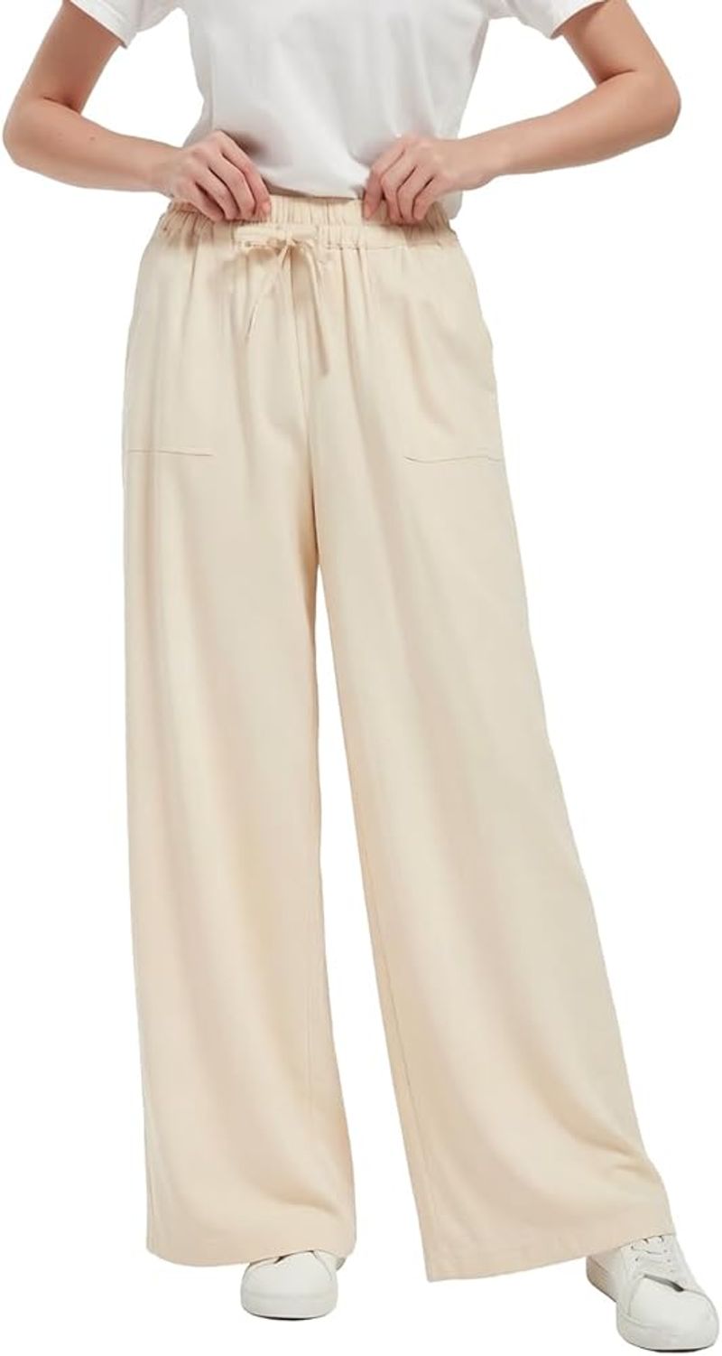 Linen or Linen-Blend Wide-Leg Pants