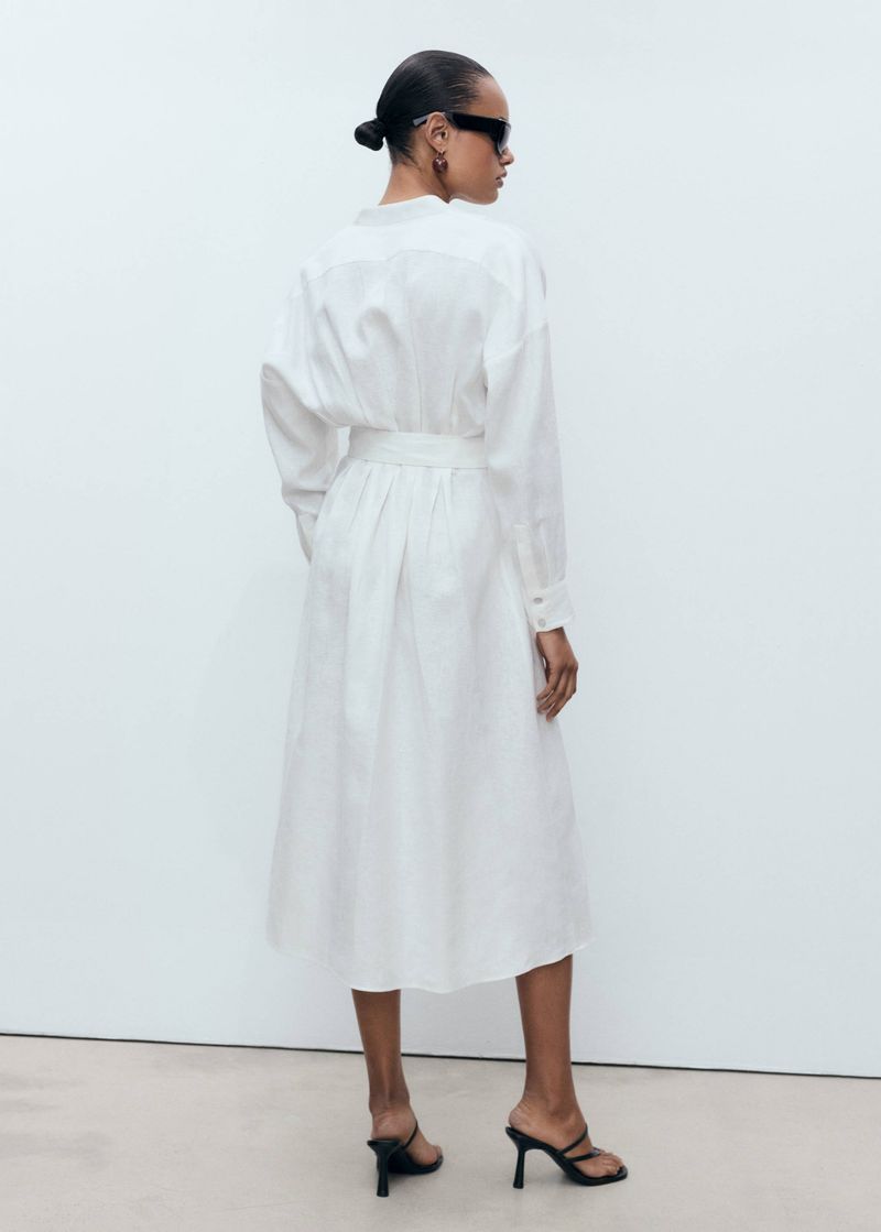 Mango – 100% Linen Shirt Dress