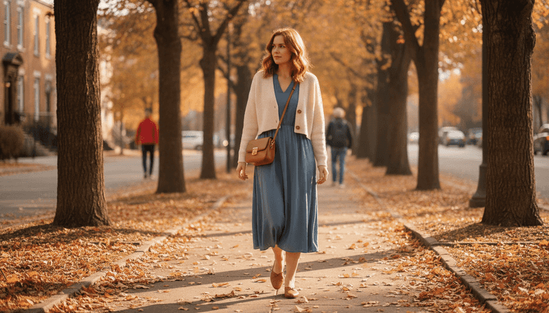 Midi Dress + Cardigan