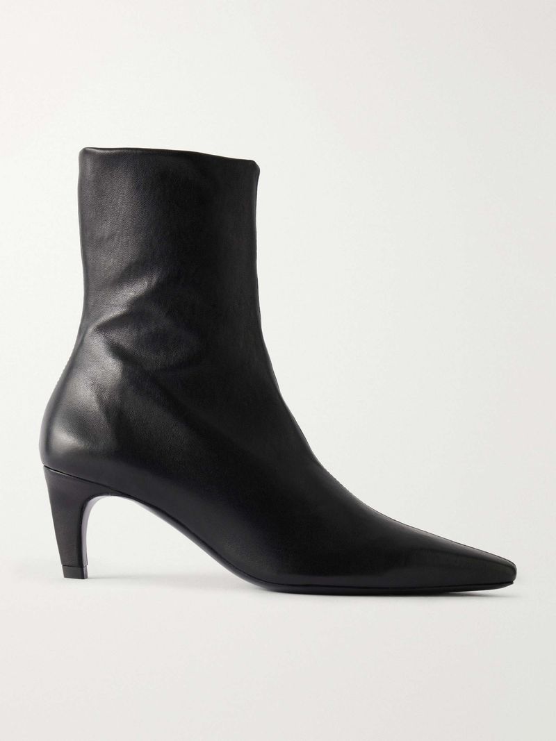 Minimal Leather Ankle Boots