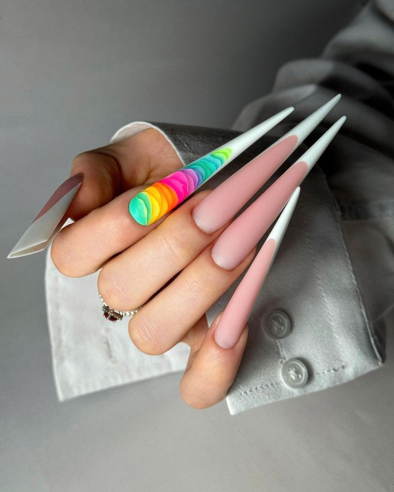 Overly Long Acrylic Nails