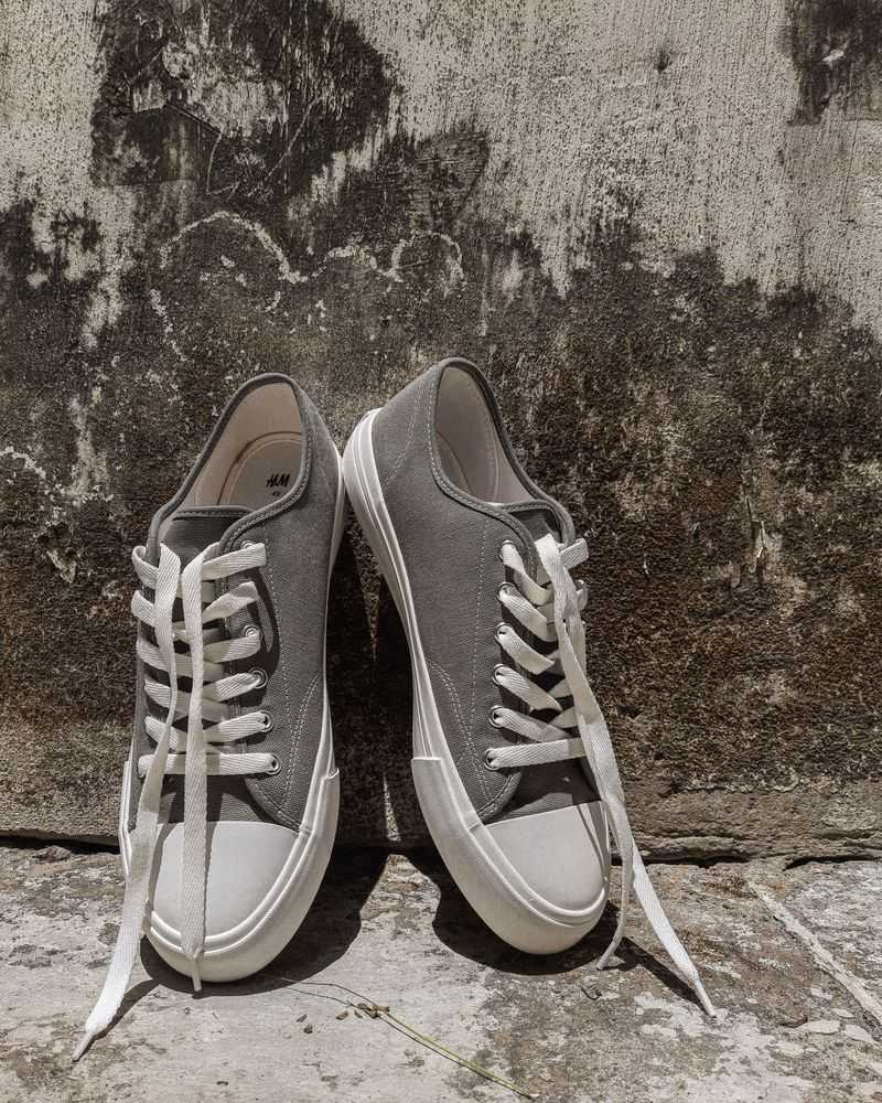 Simple Sneakers in Black, White, or Gray