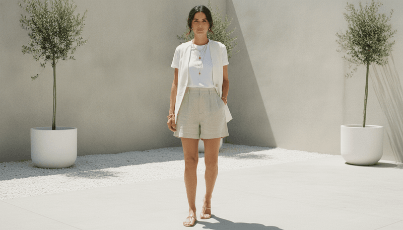 Simple Tee + Linen Vest