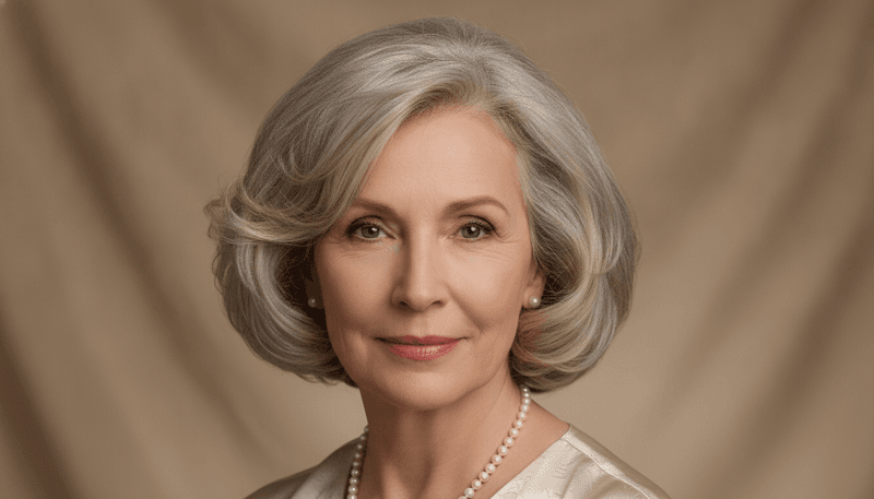 Softly Curled Bob with Lifted Roots