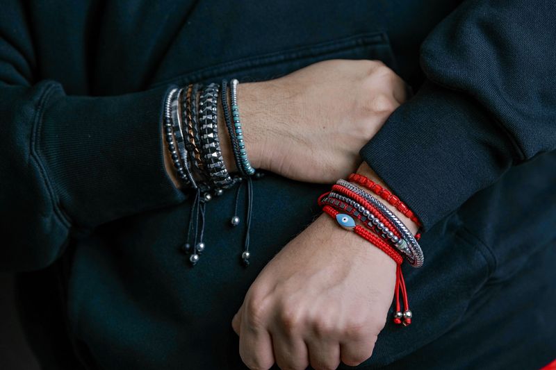 Stacked Bracelets Covering the Entire Wrist