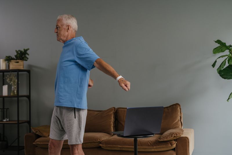 Stretching or Doing Gentle Morning Exercises