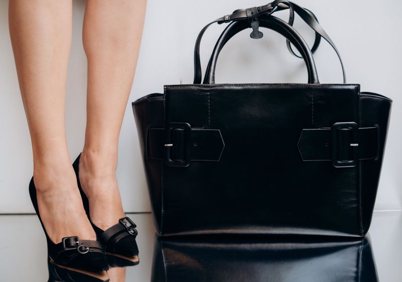 Structured Leather Tote Bag
