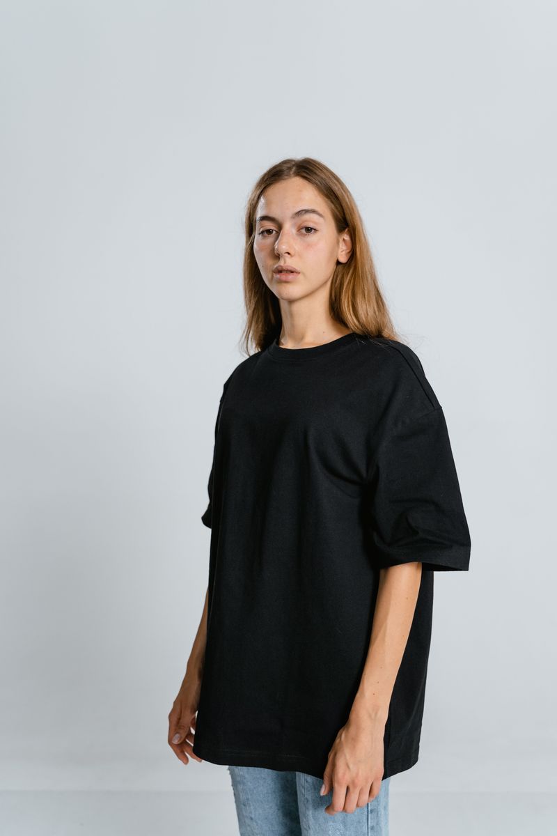 Tunic-Length T-Shirts Worn as Tops