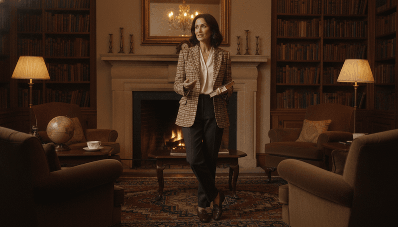 Tweed Jacket With Dark Trousers