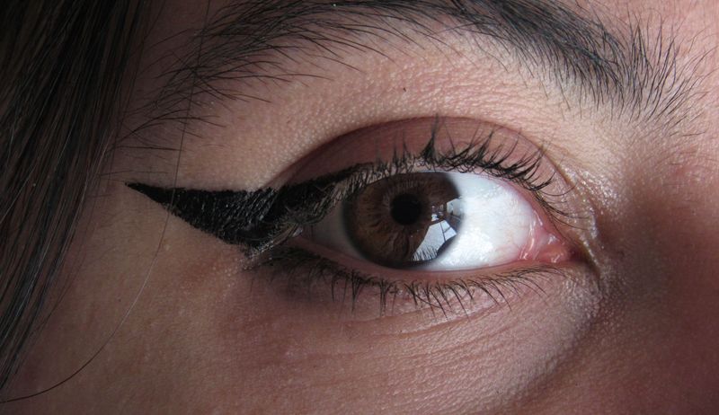 Wearing Harsh Black Eyeliner