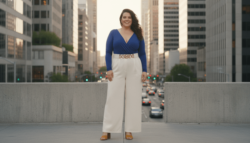 Wide-Leg Trousers + Bodysuit
