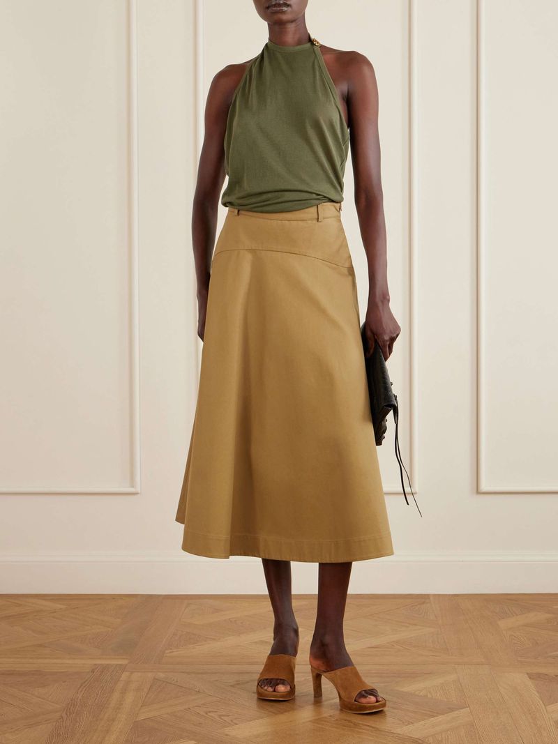 A-Line Midi Skirt