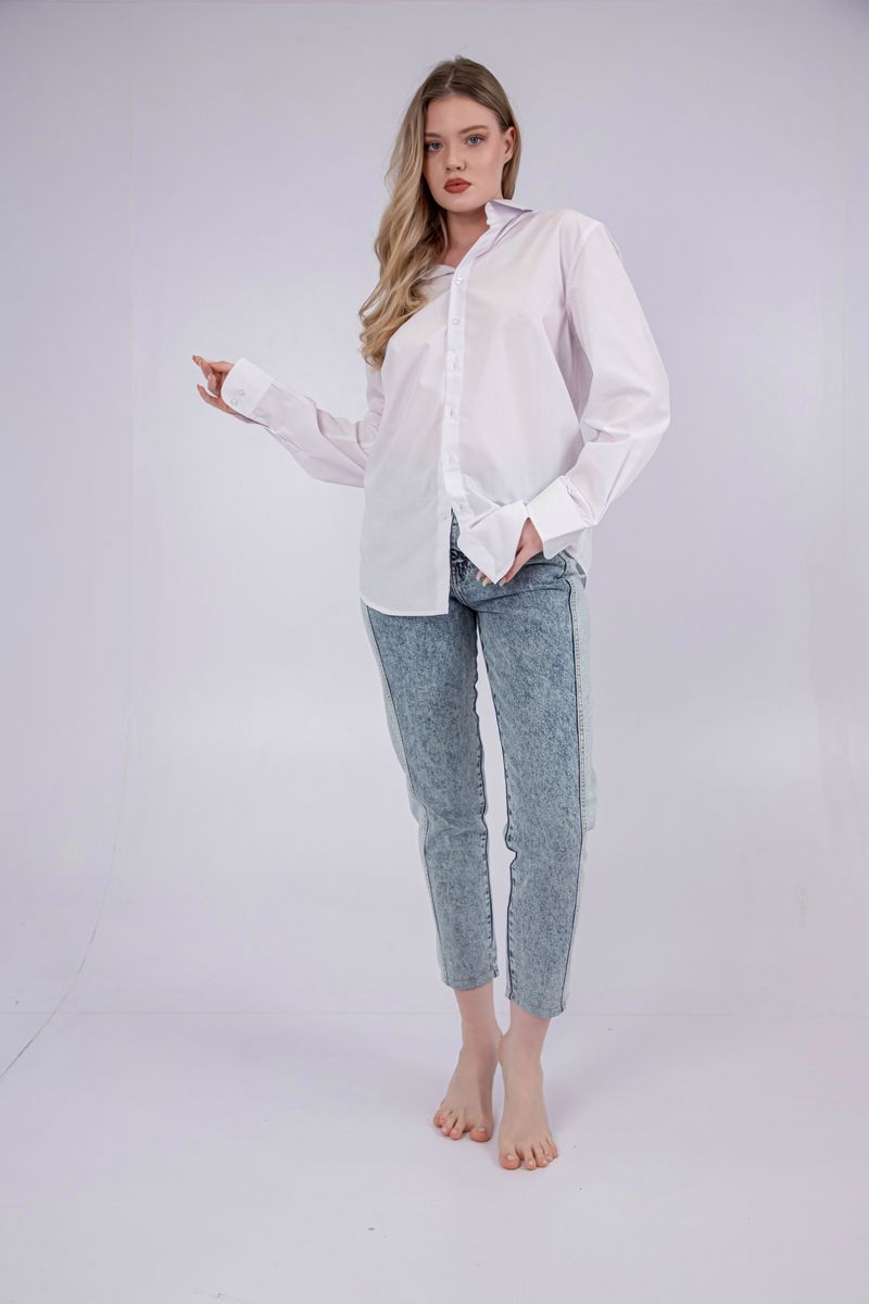 An Oversized Button-Down Shirt