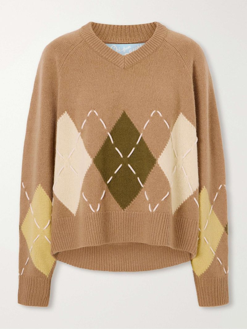 Argyle Knit Sweater