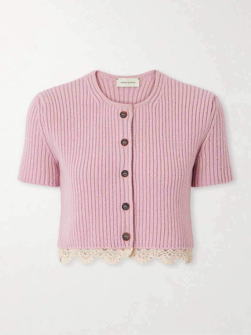 Cropped Knit Cardigan